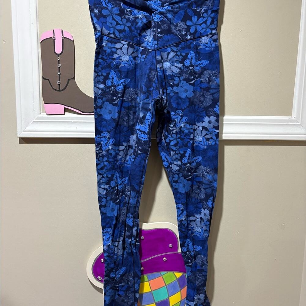Aerie Blue Floral Leggings